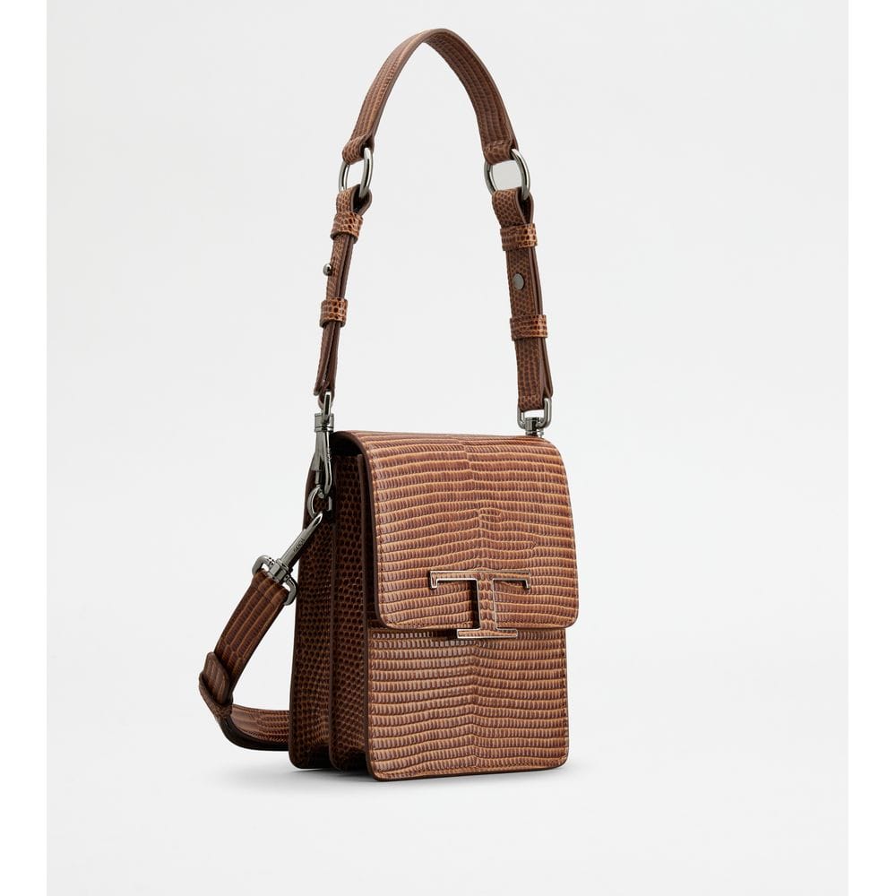 Tod's Tods T Timeless Bag In Leather Micro Brown