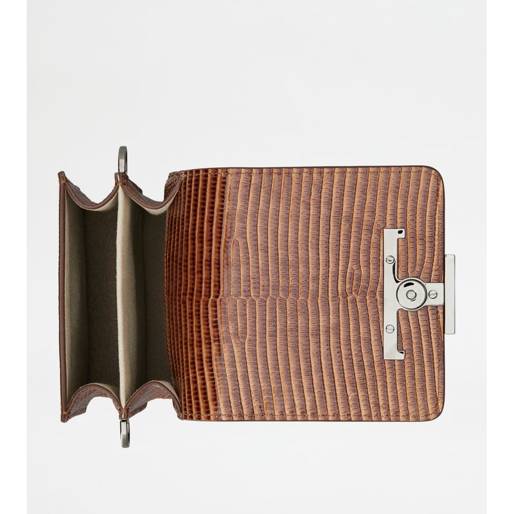 Tod's Tods T Timeless Bag In Leather Micro Brown
