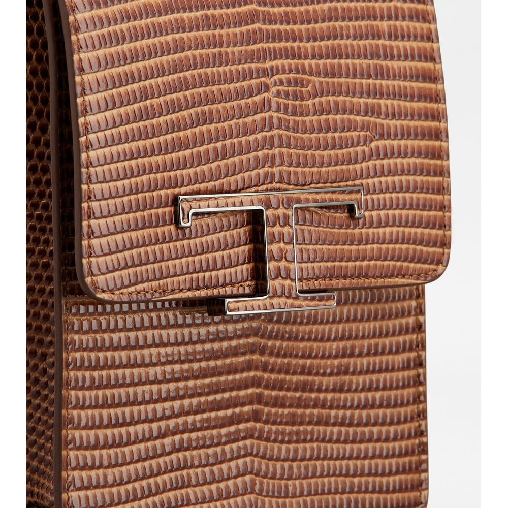 Tod's Tods T Timeless Bag In Leather Micro Brown