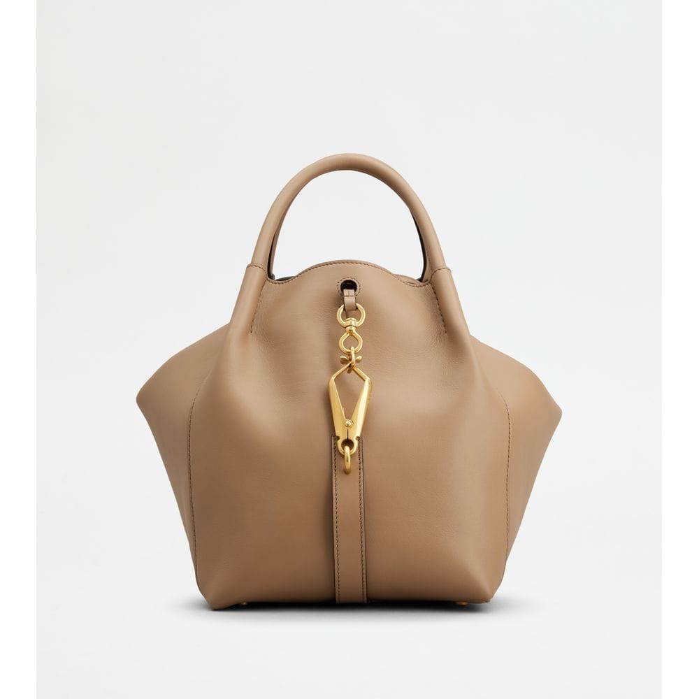 Tod's Tods Satchel In Leather Small Beige
