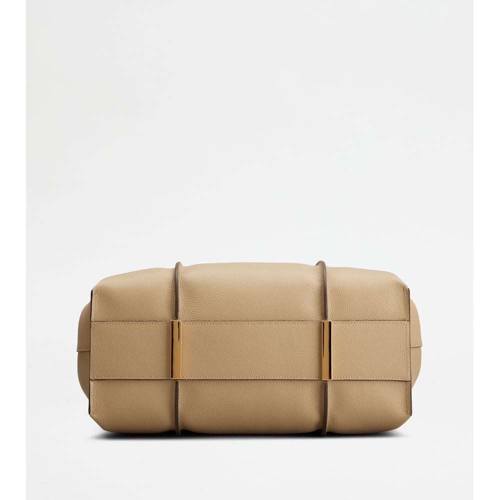 Tod's Tods T Timeless Shopping Bag In Leather Medium Beige