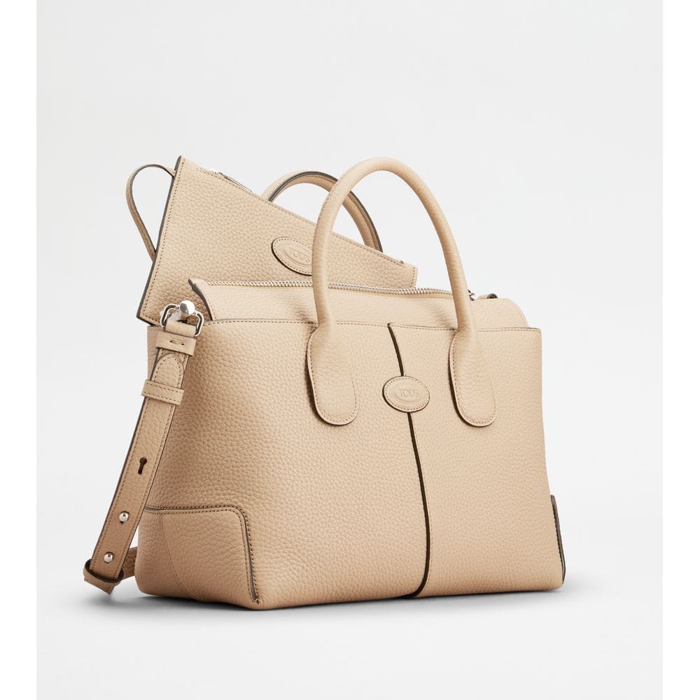 Tod's Tods Di Bag In Leather Small Beige