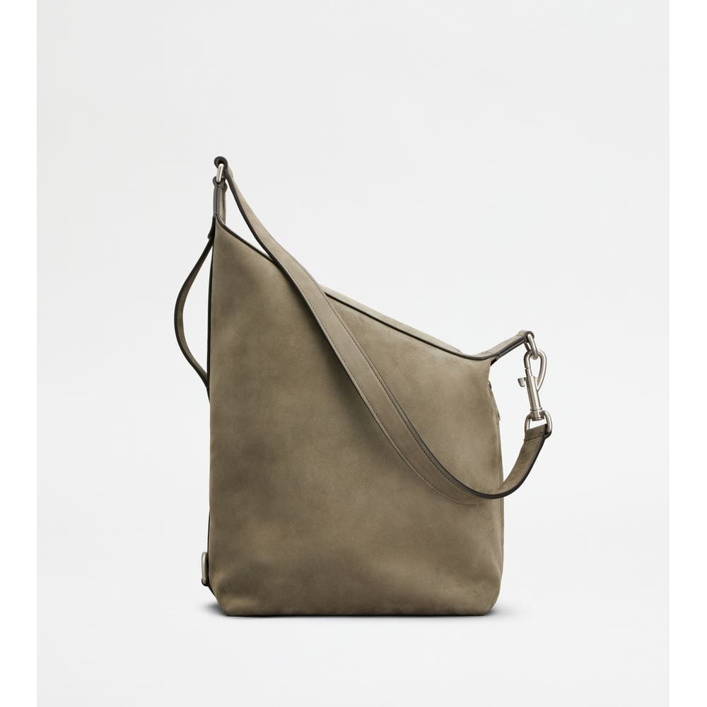 Tod's Tods Meda Bag In Nubuck Small Grey