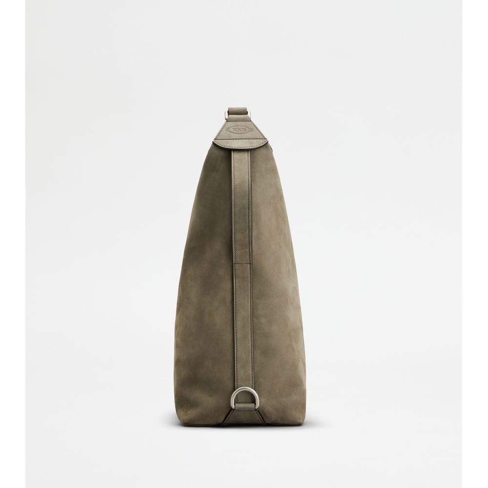 Tod's Tods Meda Bag In Nubuck Small Grey