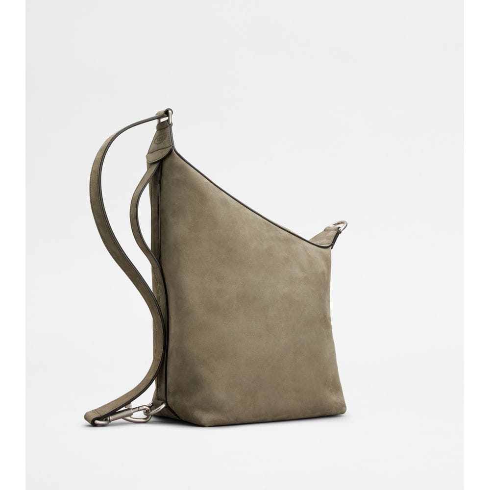 Tod's Tods Meda Bag In Nubuck Small Grey