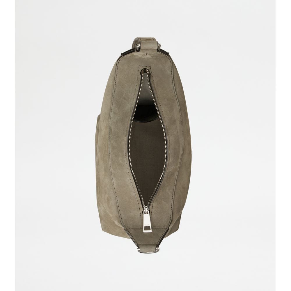 Tod's Tods Meda Bag In Nubuck Small Grey