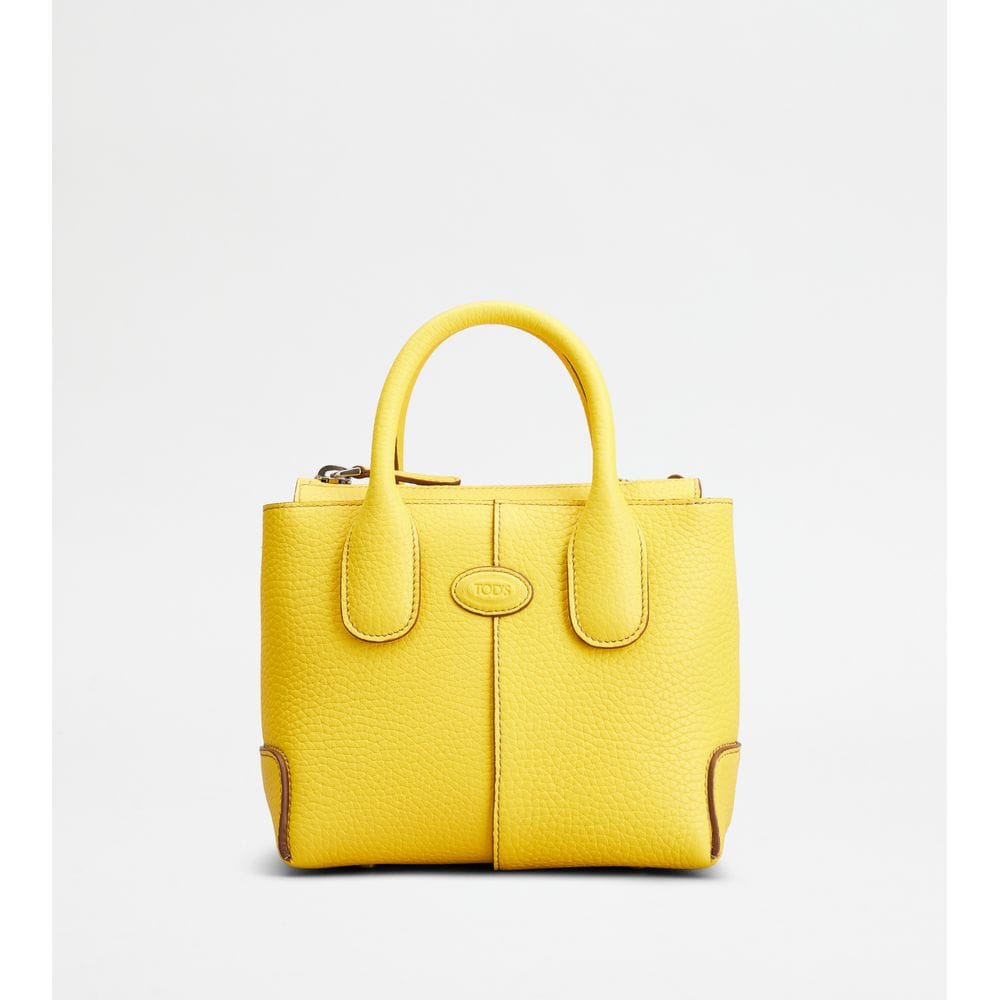 Tod's Tods Di Bag In Leather Mini Yellow
