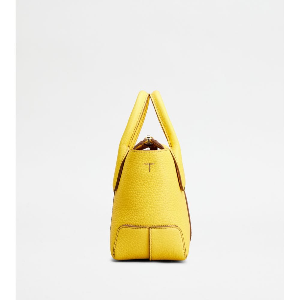 Tod's Tods Di Bag In Leather Mini Yellow
