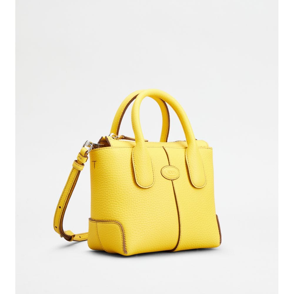 Tod's Tods Di Bag In Leather Mini Yellow