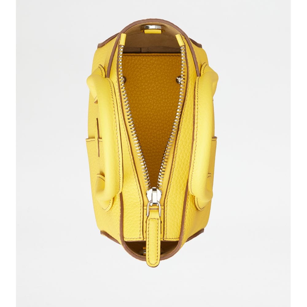 Tod's Tods Di Bag In Leather Mini Yellow