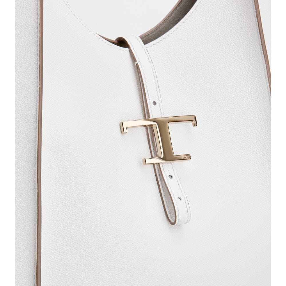 Tod's Tods T Timeless Hobo Bag In Leather Large White