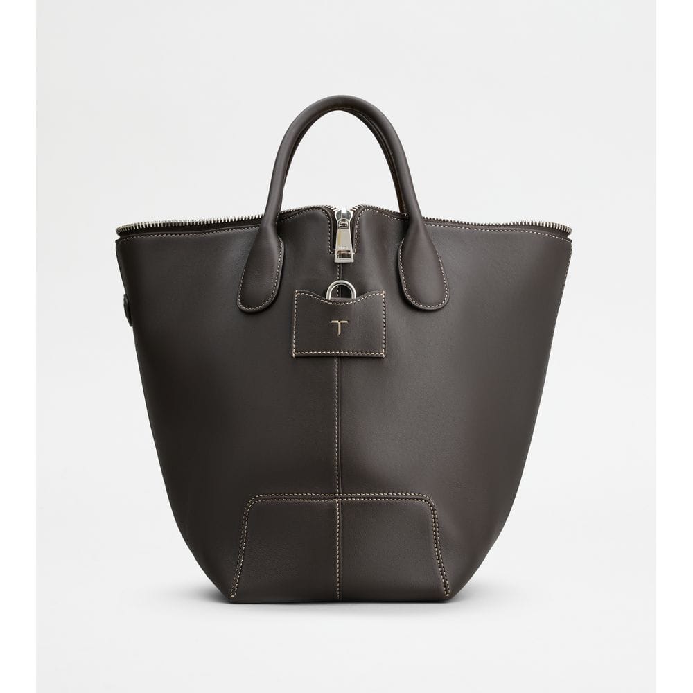 Tod's Tods Di Bag Swing In Leather Medium Brown