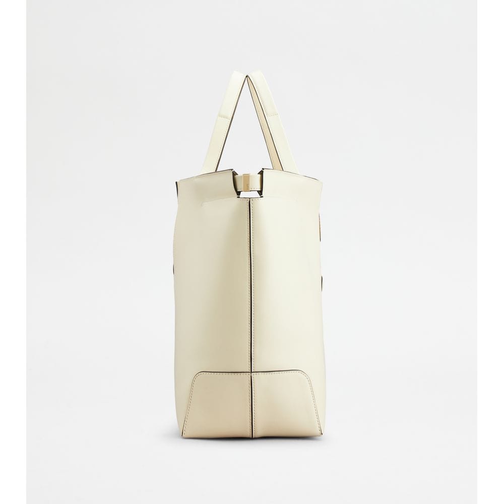 Tod's Tods Di Bag Folio In Leather Medium Off White