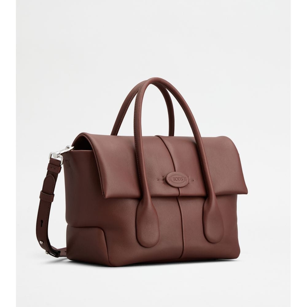 Tod's Tods Di Bag Reverse In Leather Small Brown