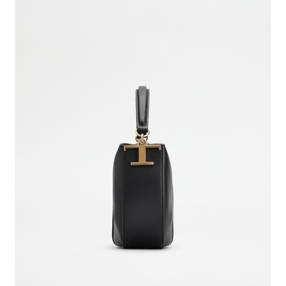 Tod's Tods T Case Hobo Bag In Leather Mini Black