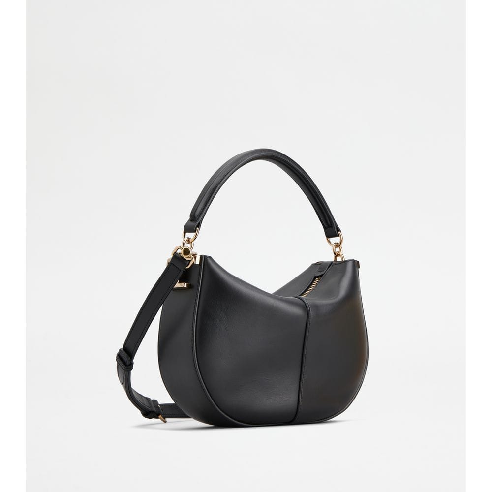 Tod's Tods T Case Hobo Bag In Leather Mini Black