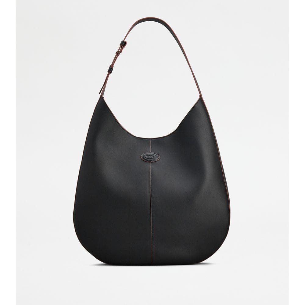 Tod's Tods Di Bag Hobo In Leather Medium Black