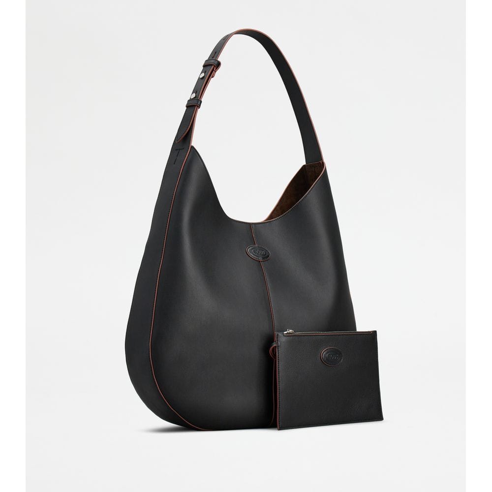 Tod's Tods Di Bag Hobo In Leather Medium Black
