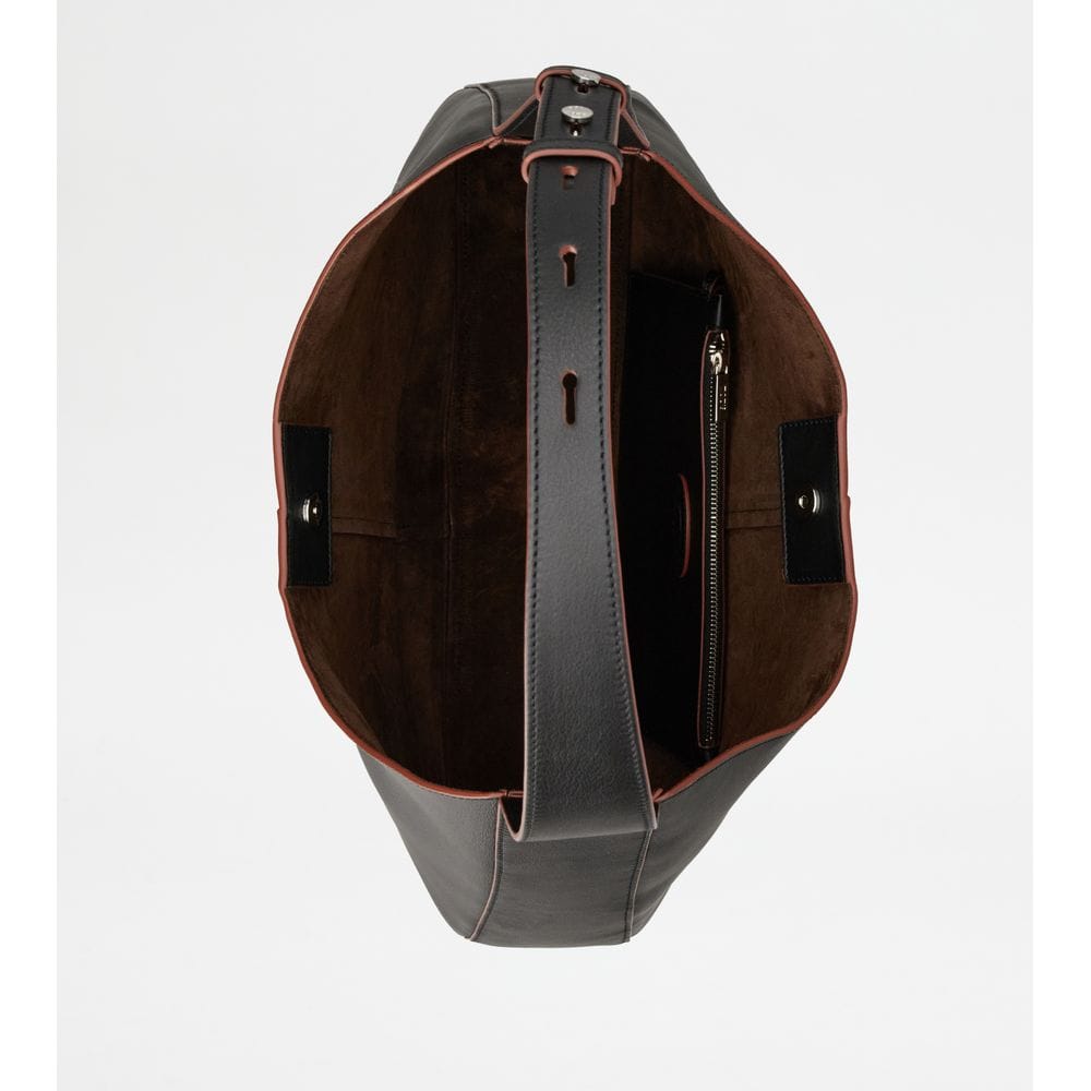 Tod's Tods Di Bag Hobo In Leather Medium Black
