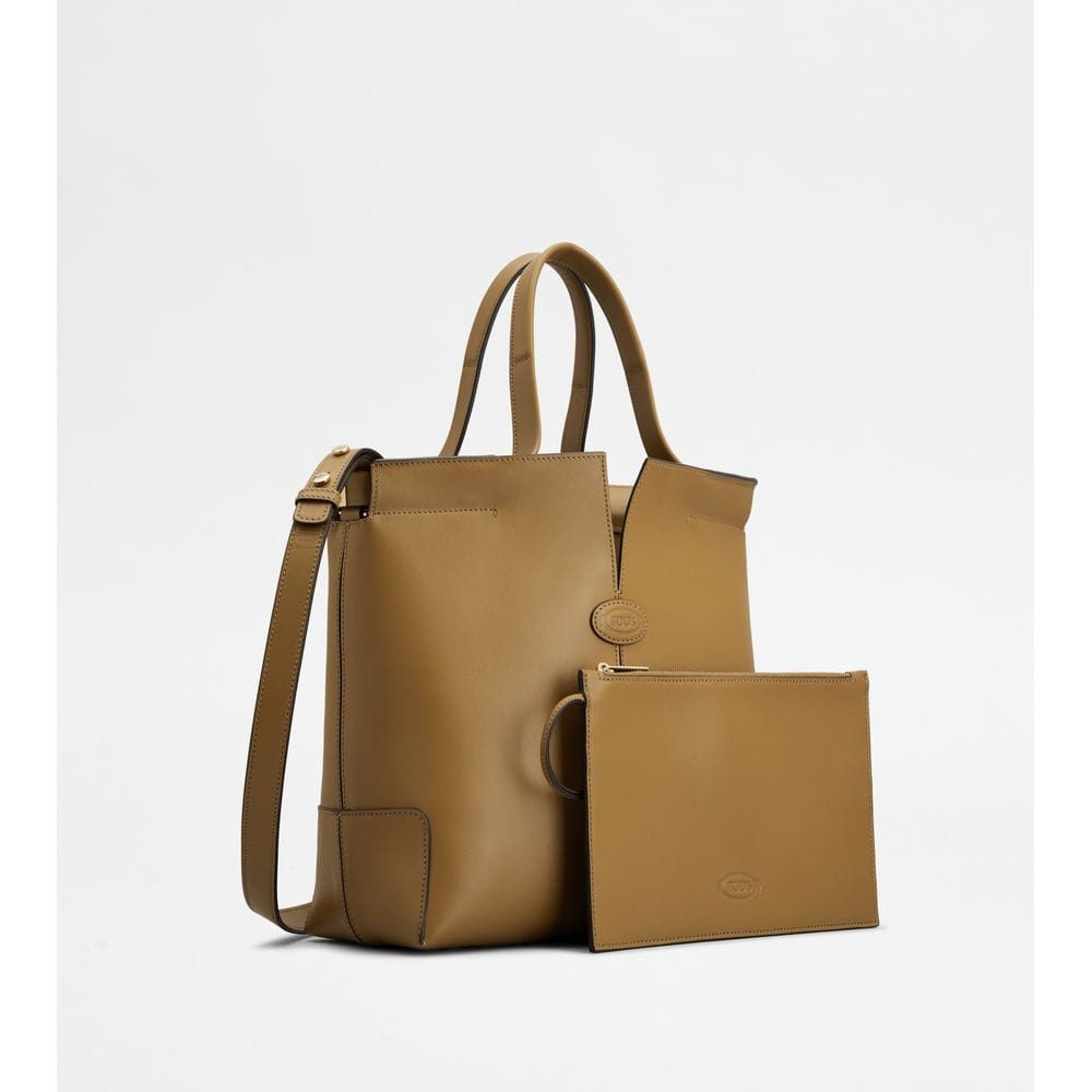 Tod's Tods Di Bag Folio In Leather Small Brown