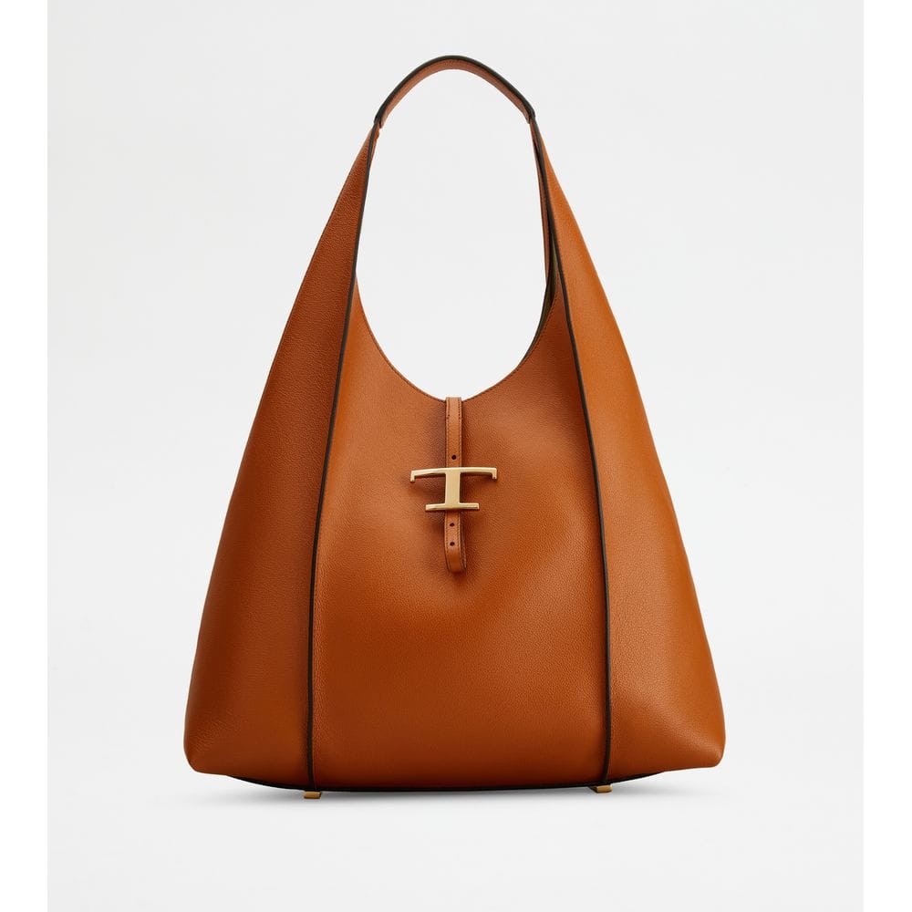 Tod's Tods T Timeless Hobo Bag In Leather Large Orange