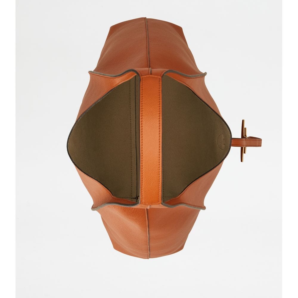 Tod's Tods T Timeless Hobo Bag In Leather Large Orange