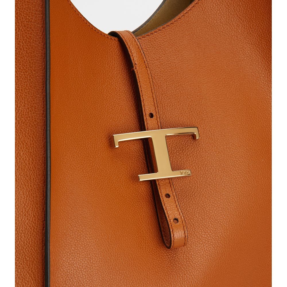 Tod's Tods T Timeless Hobo Bag In Leather Large Orange