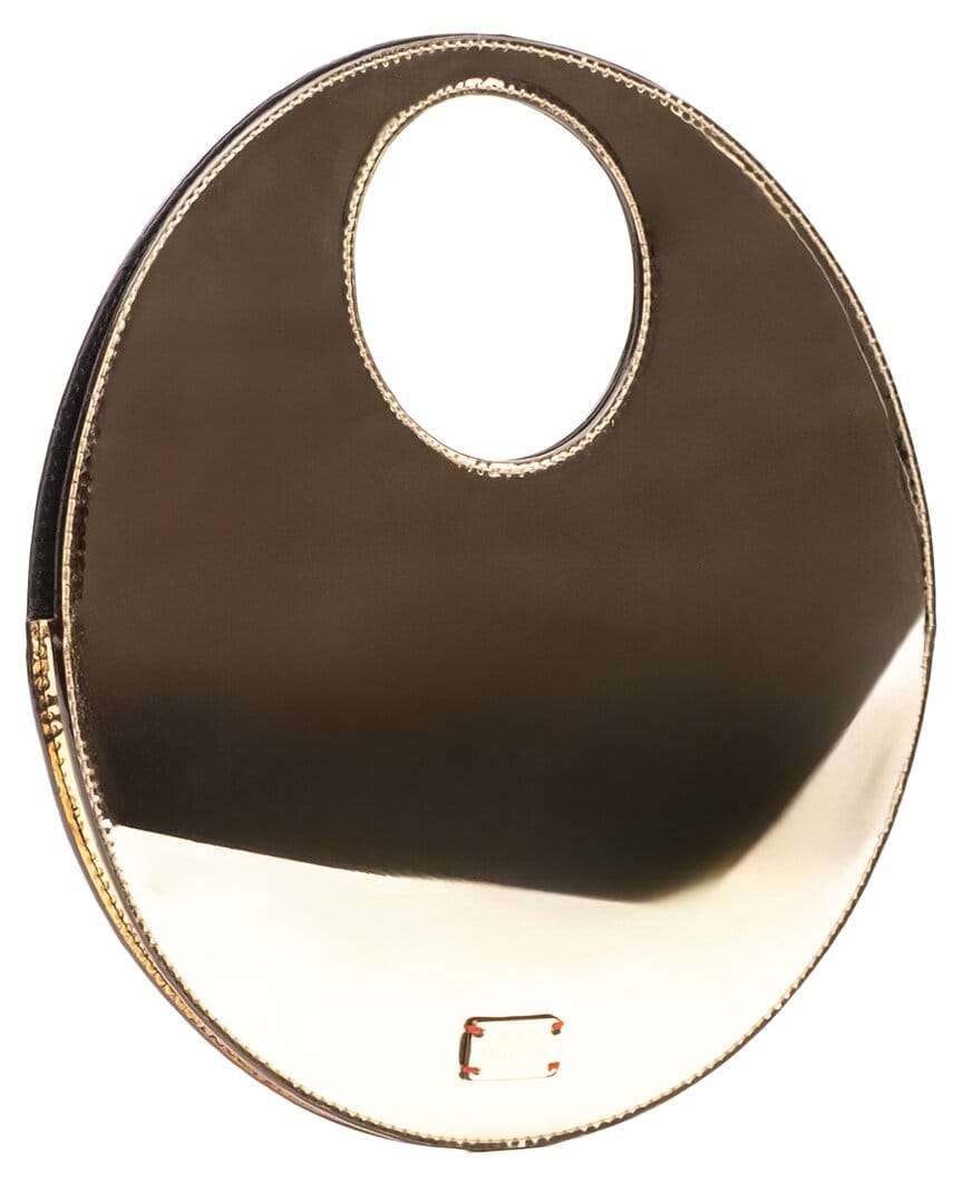 Frances Valentine Juno Round Crinkled Leather Crossbody
