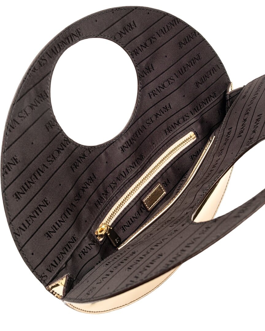 Frances Valentine Juno Round Crinkled Leather Crossbody