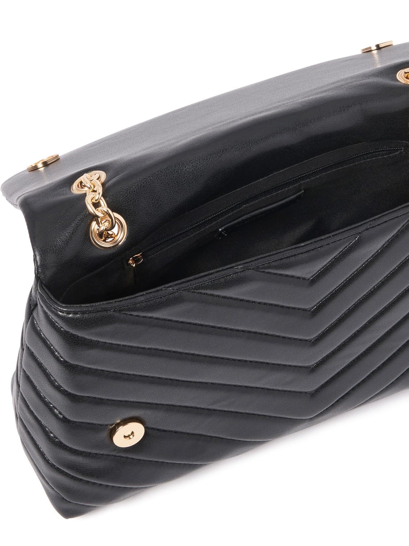 Forever New Kai Quilted Chain Crossbody Bag Black