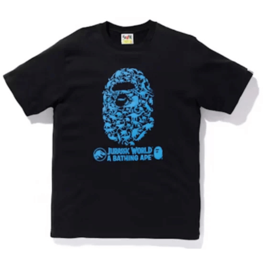 BAPE x Jurassic World Dinosaur Camo Ape Head T-Shirt Black