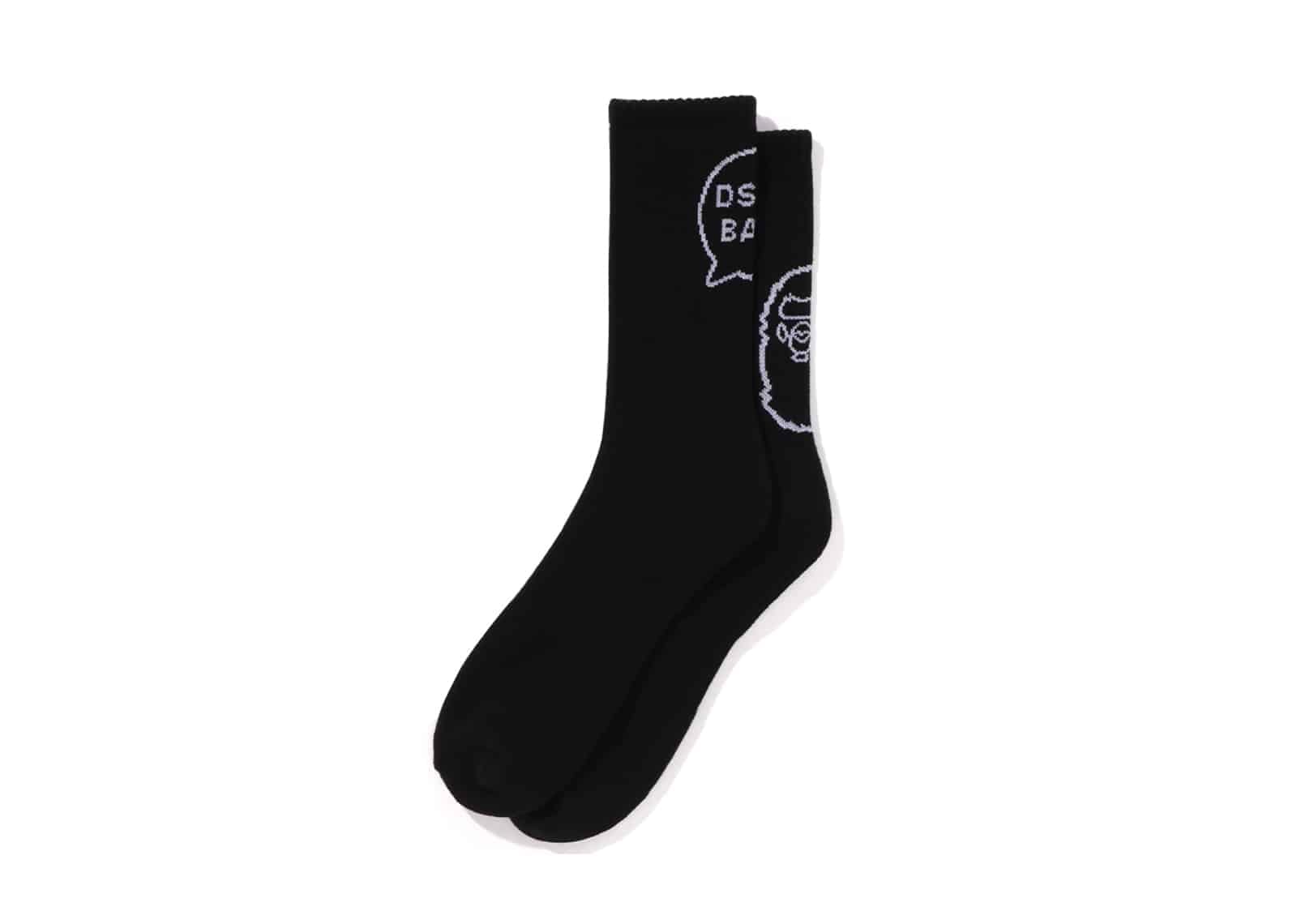 Bape x DSMG Socks Black