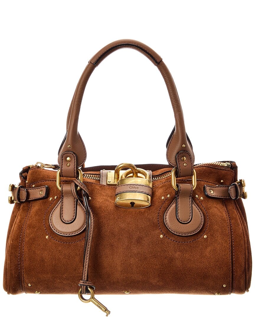 Chloé Paddington Suede & Leather Shoulder Bag