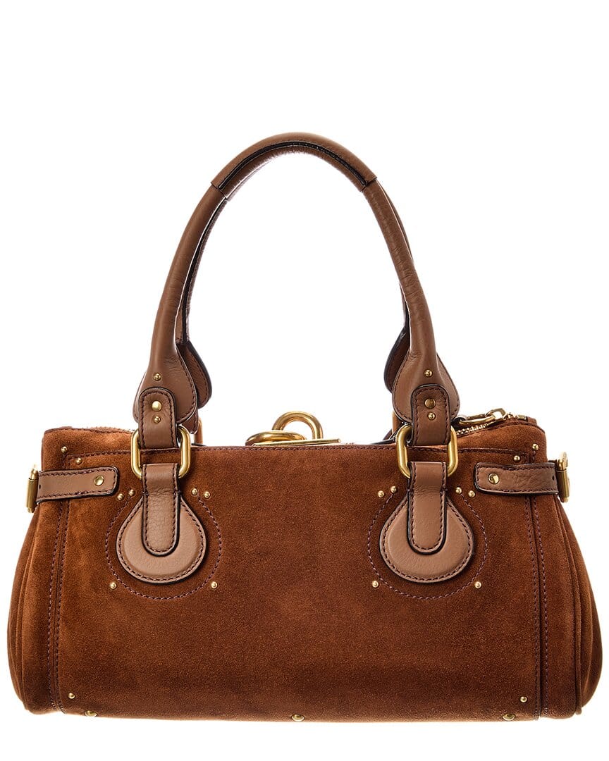 Chloé Paddington Suede & Leather Shoulder Bag