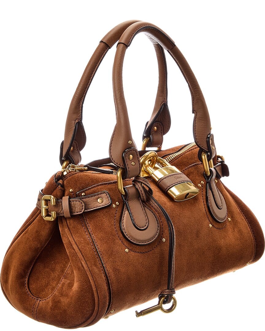 Chloé Paddington Suede & Leather Shoulder Bag