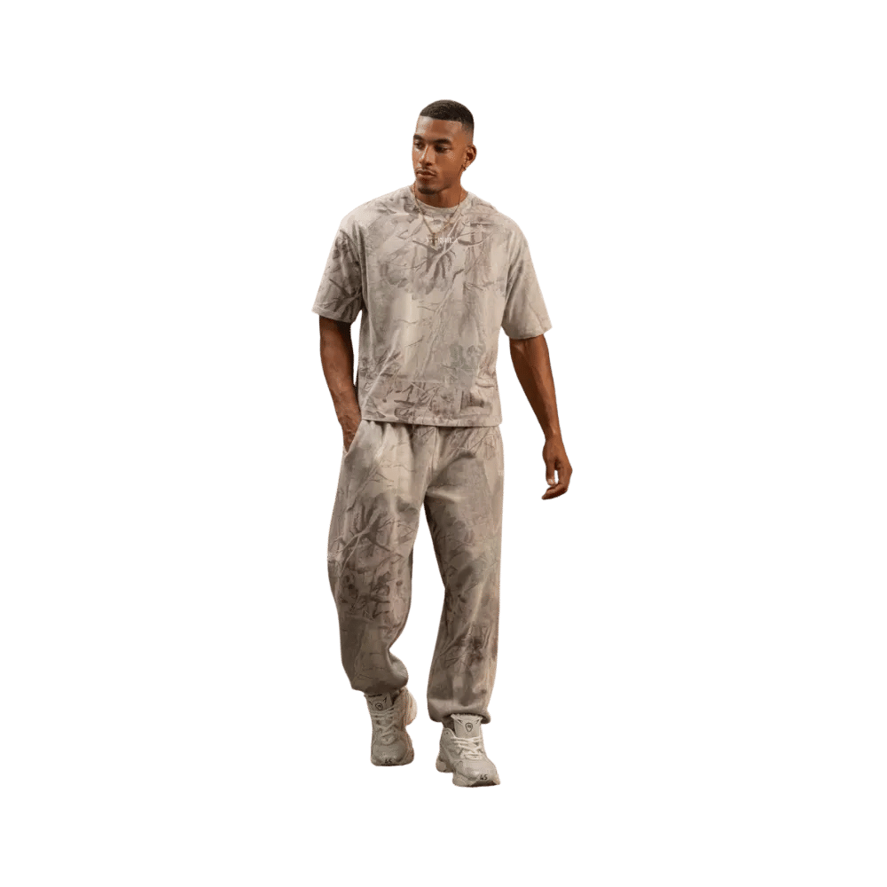 YoungLA Tree Camo Collection Baggy Joggers Beige Tree Camo