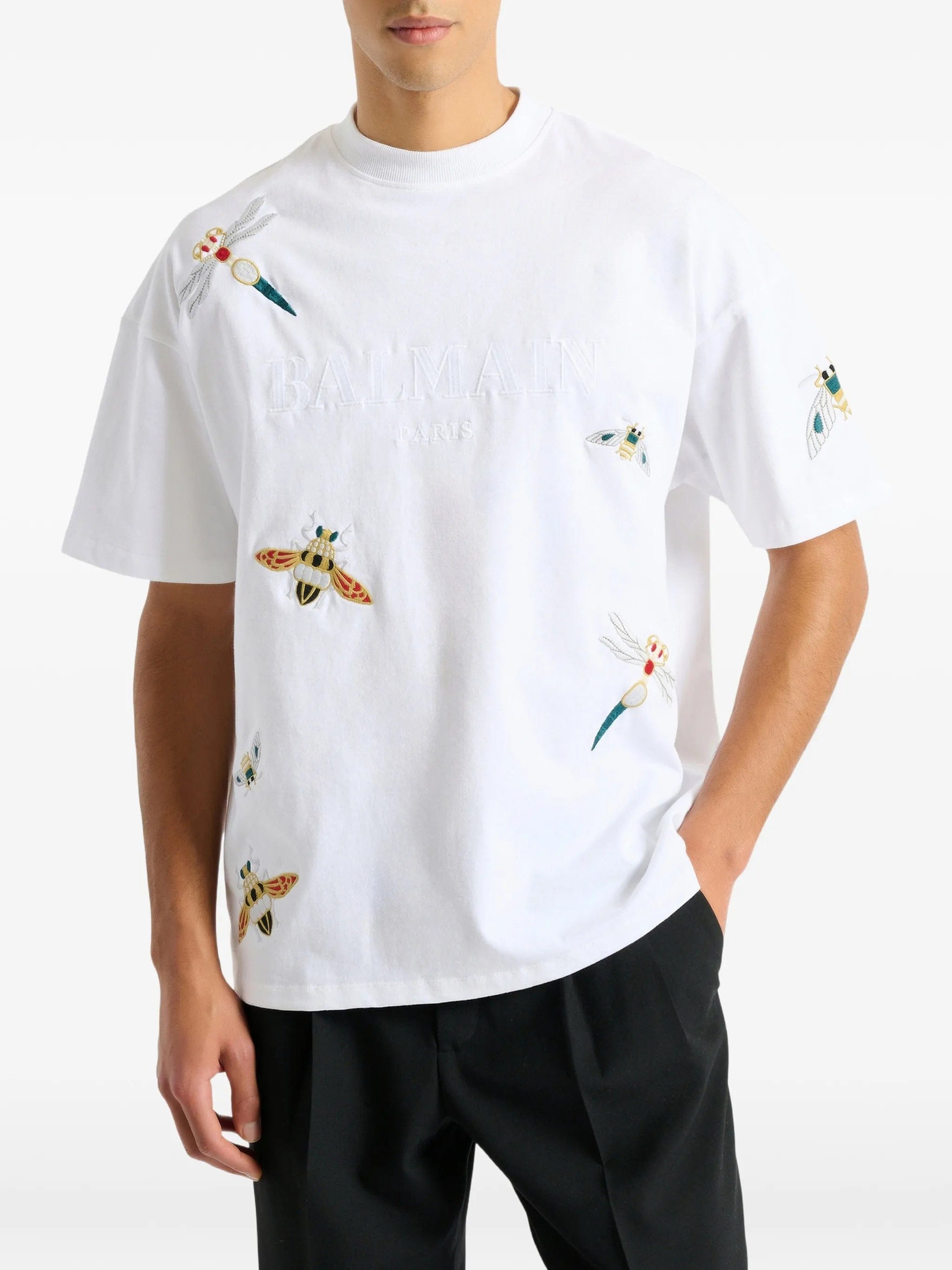 Balmain embroidered Balmain Insect T - shirt