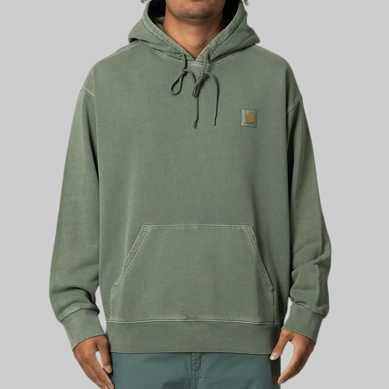 Carhartt WIP Hooded Nelson Sweat - Park Garment Dyed