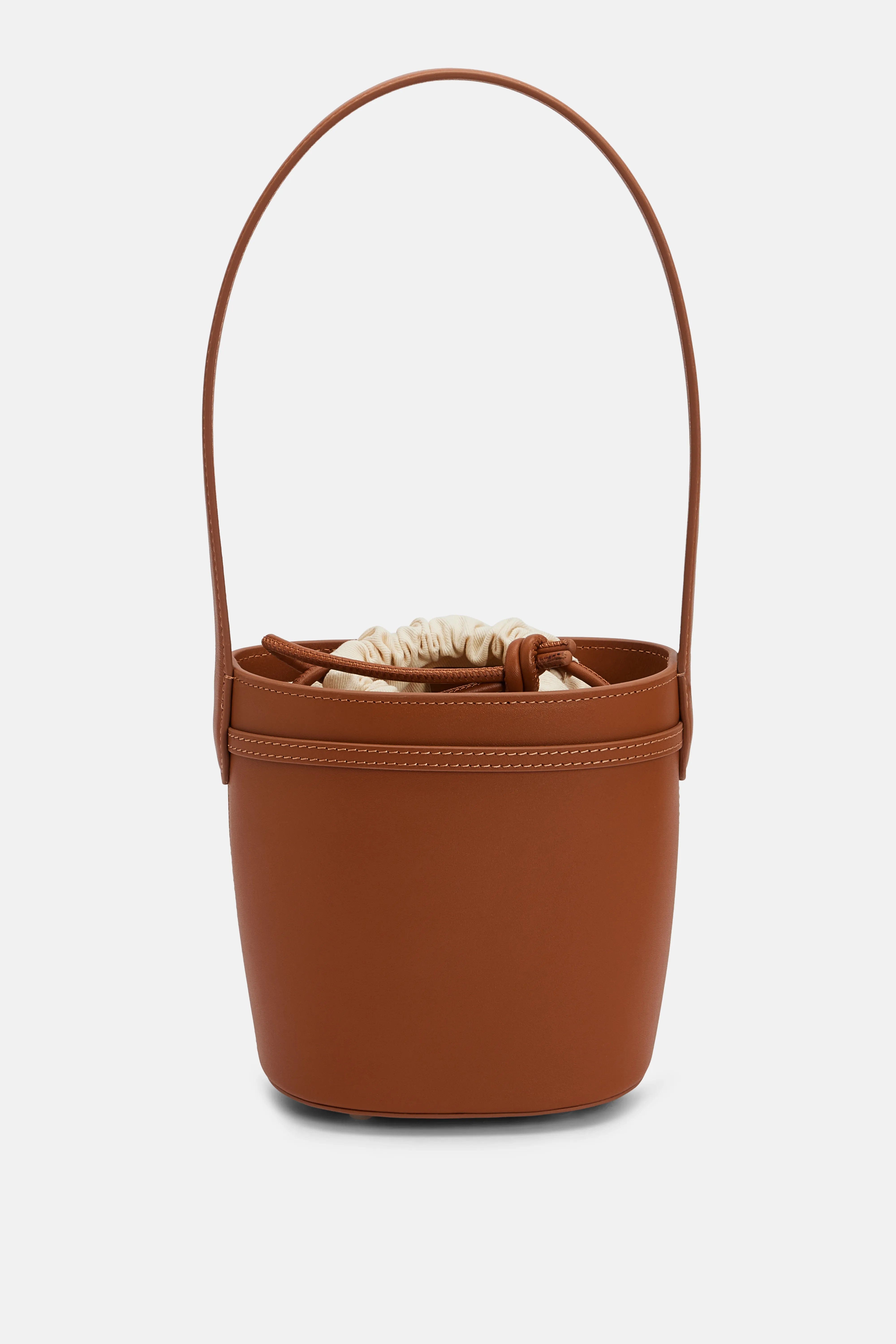 Self Portrait Leather Bow Shoulder Bag in Brown