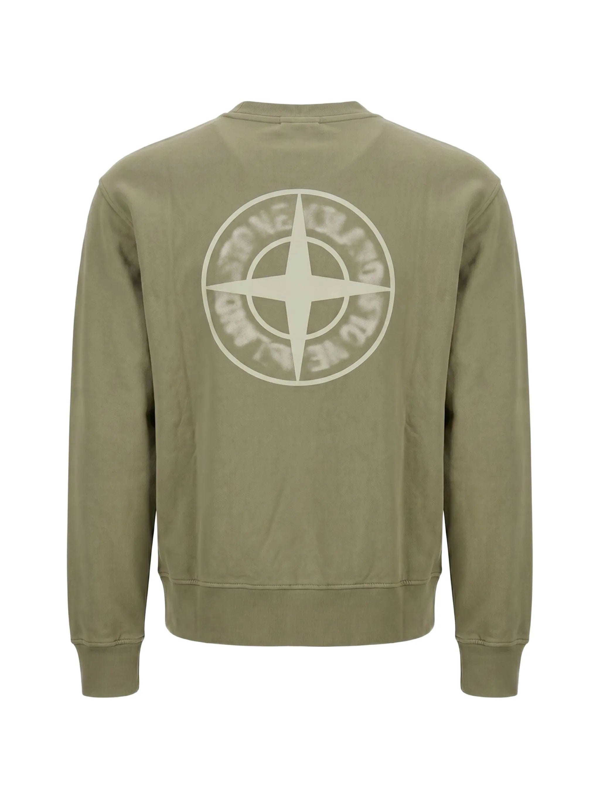 Stone Island logo - print long - sleeve sweatshirt