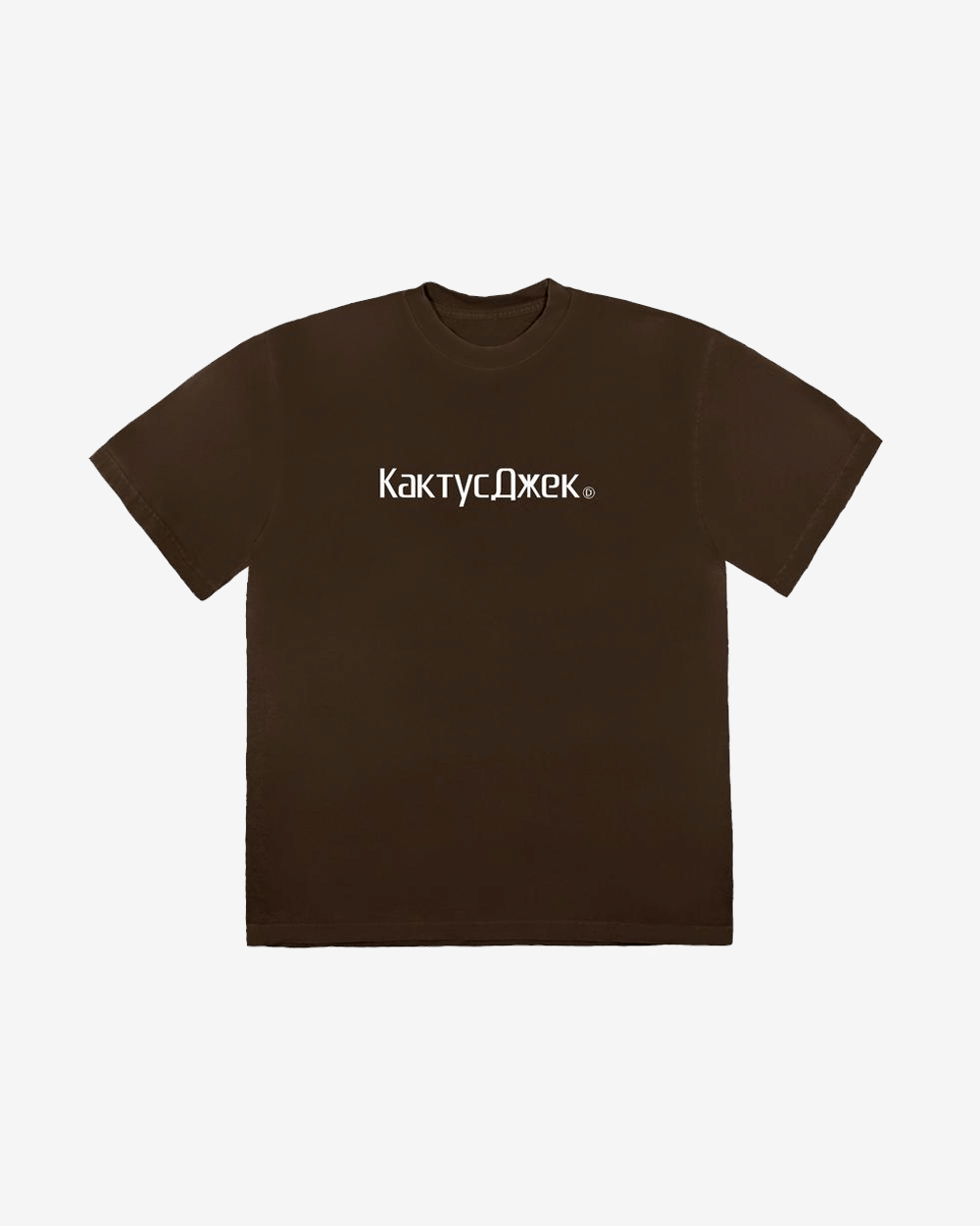 TRAVIS SCOTT CJ LOGO III WASHED BROWN T-Shirt
