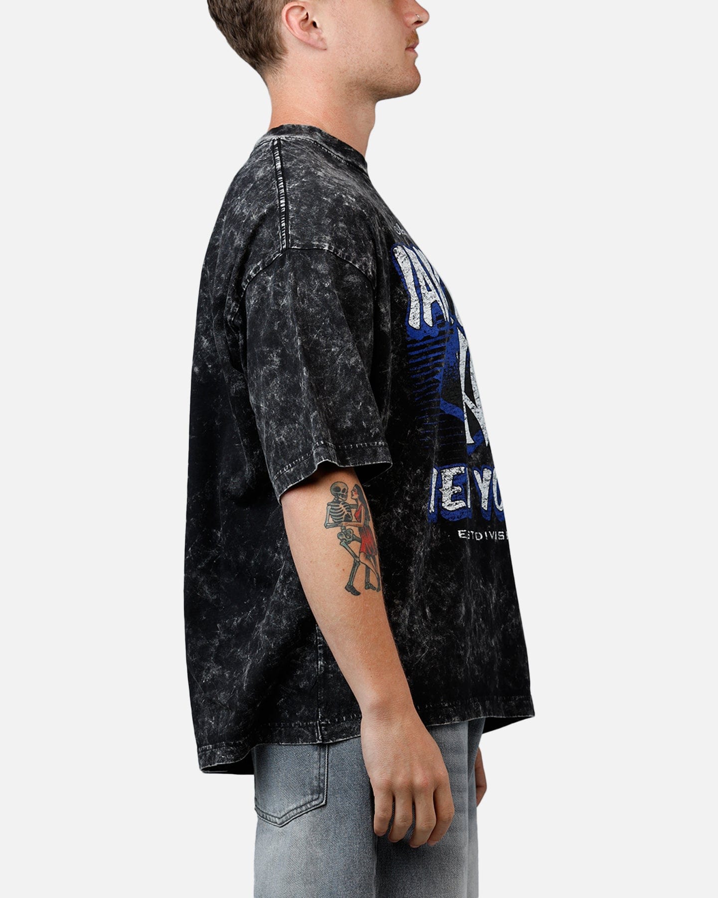 New Era New York Yankees Boxy Essentials T - Shirt Washed Black