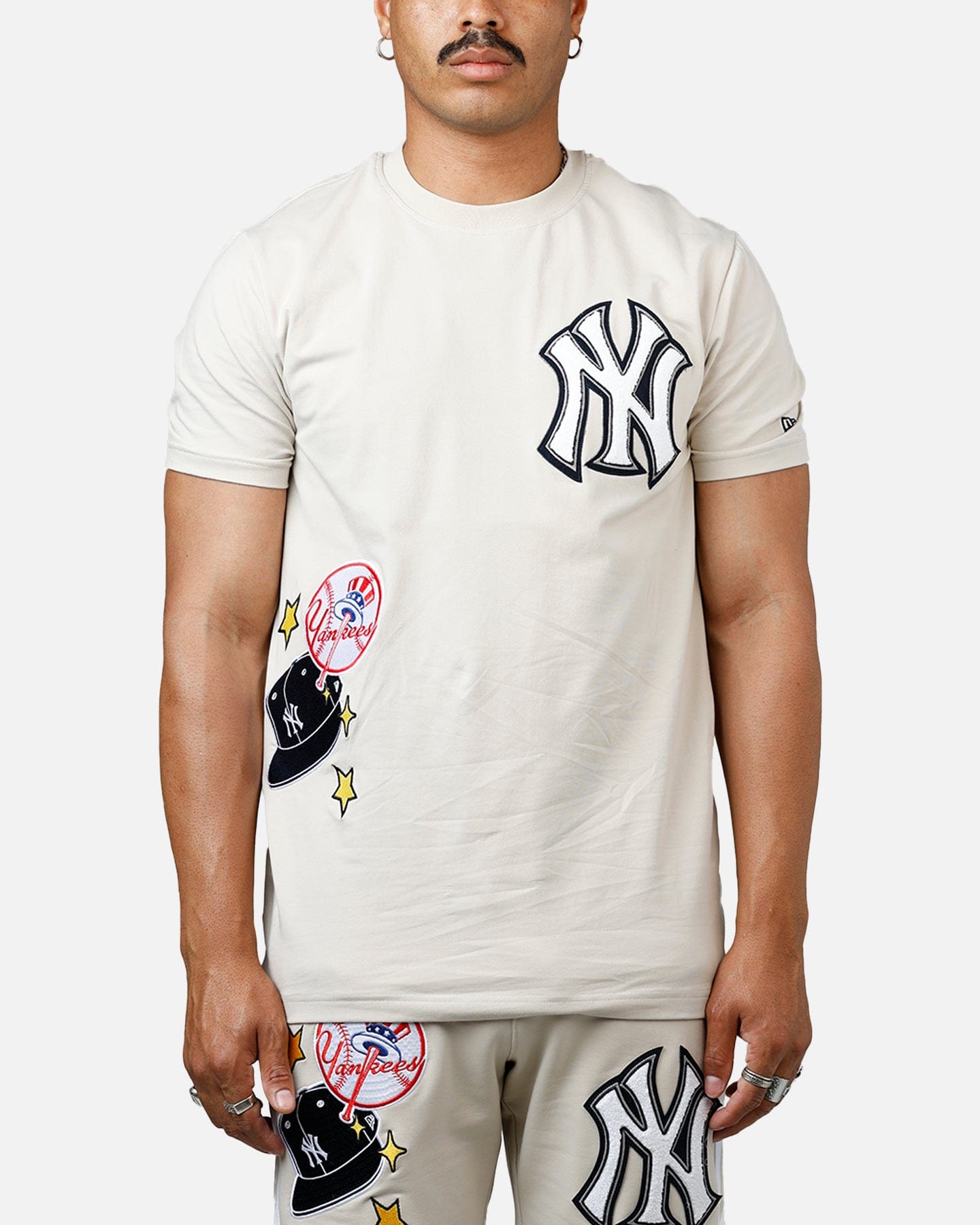 New Era New York Yankees Logo Select Summer T - Shirt Stone