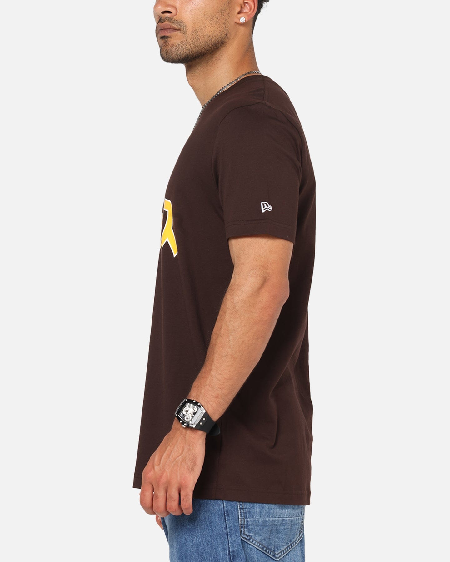 New Era San Diego Padres Hyperfly Katakana x MLB T - Shirt Dark Brown