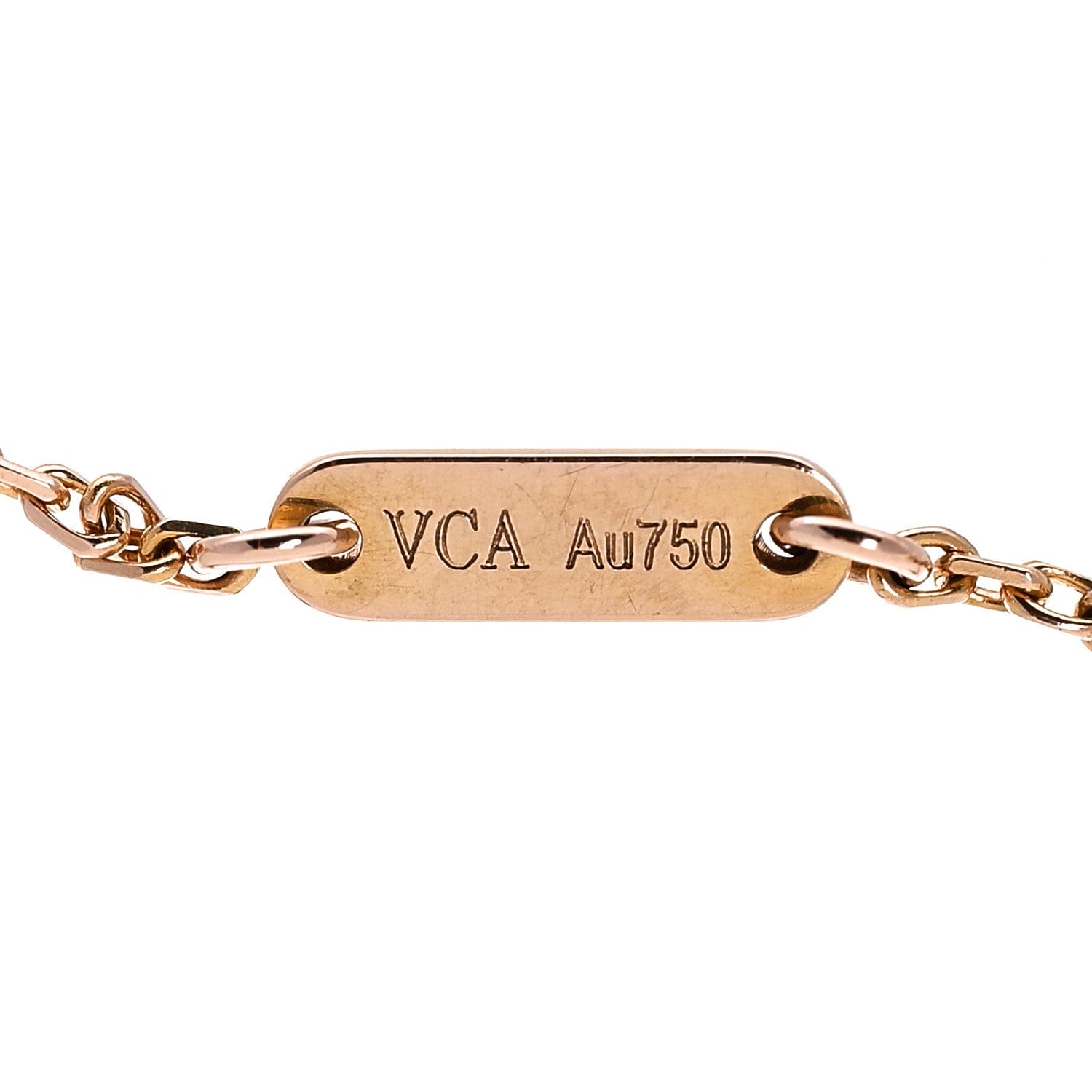 Van Cleef & Arpels 18K Rose Gold Carnelian Sweet Alhambra Bracelet