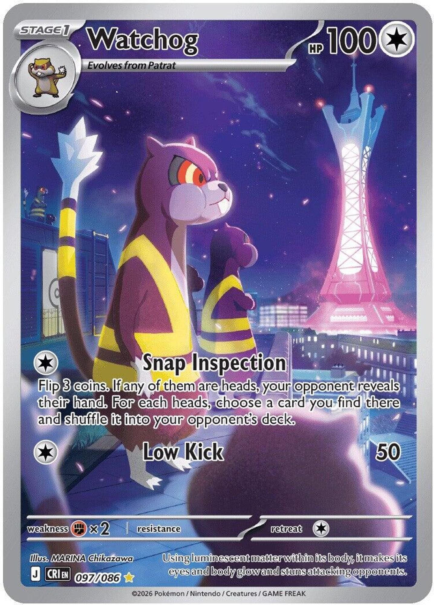 Pokemon Watchog - 097/086