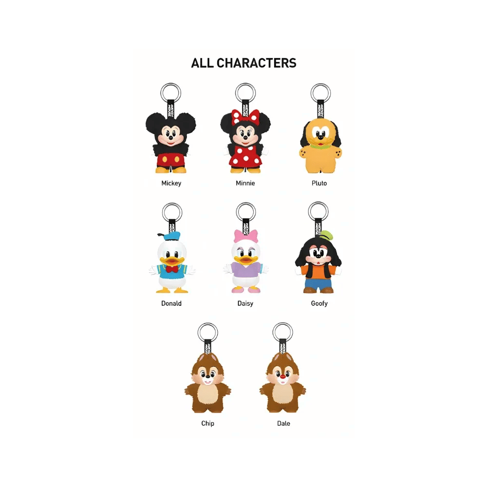 Pop Mart Disney Mickey Family Together Series Plush Keychain Sealed Case (8 Blind Box)