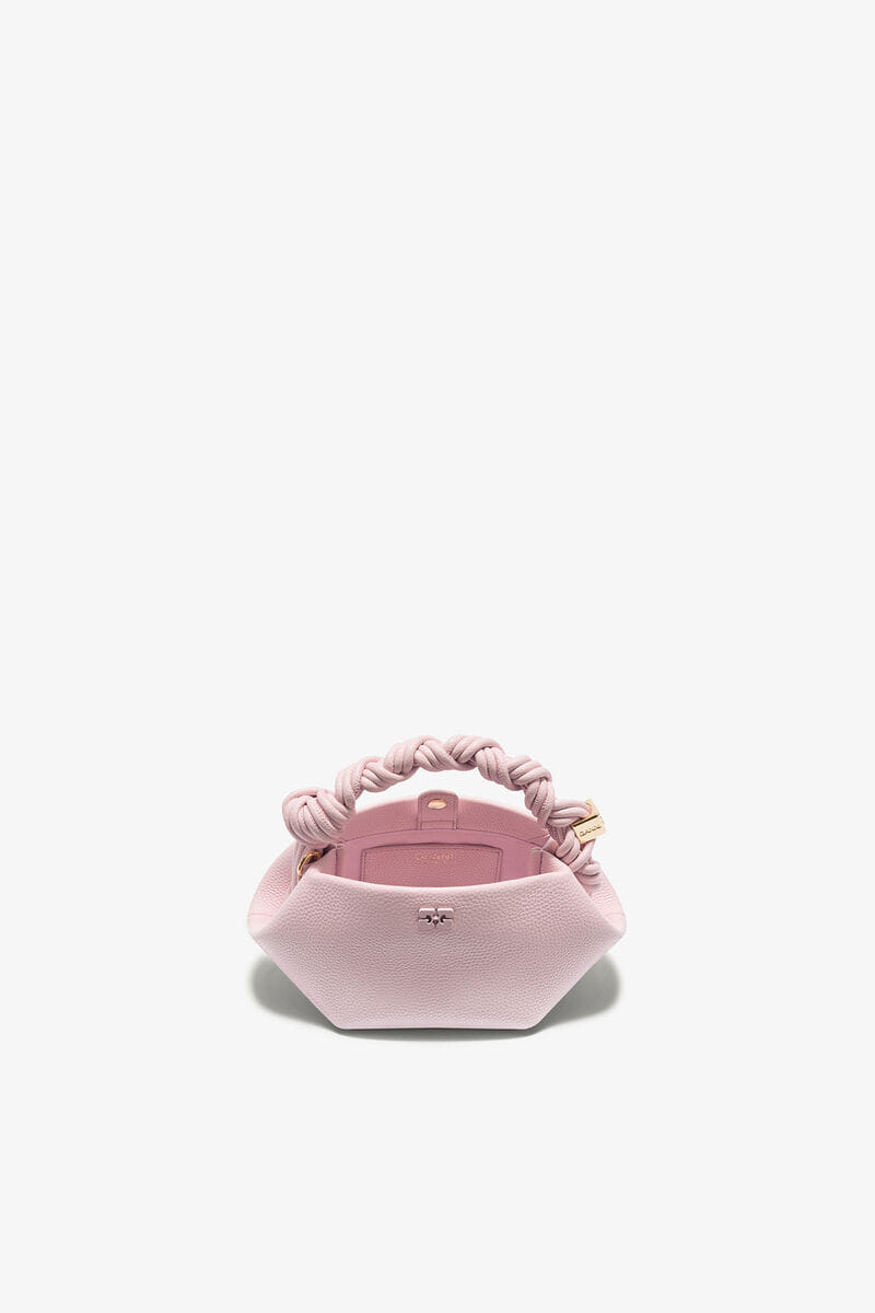 Ganni Chalk Pink Grained Mini Bou Bag