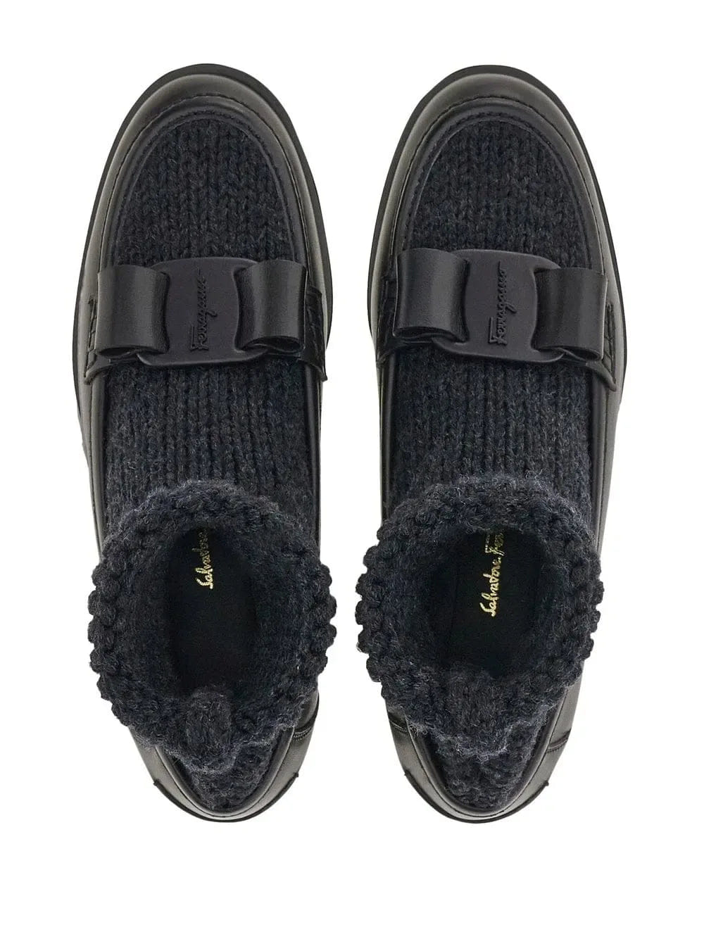 Ferragamo Vara Bow Sock - Ankle Loafers