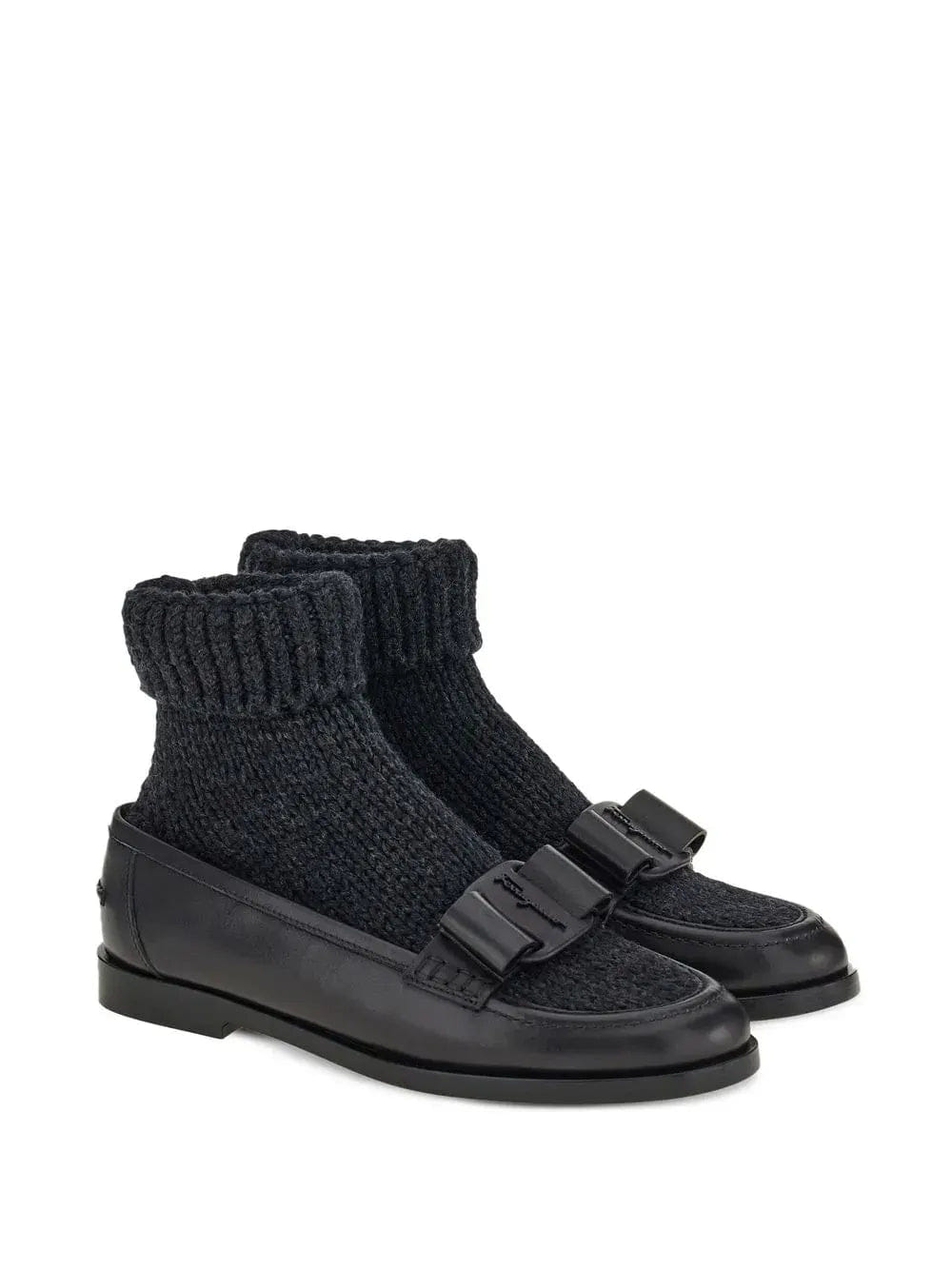Ferragamo Vara Bow Sock - Ankle Loafers